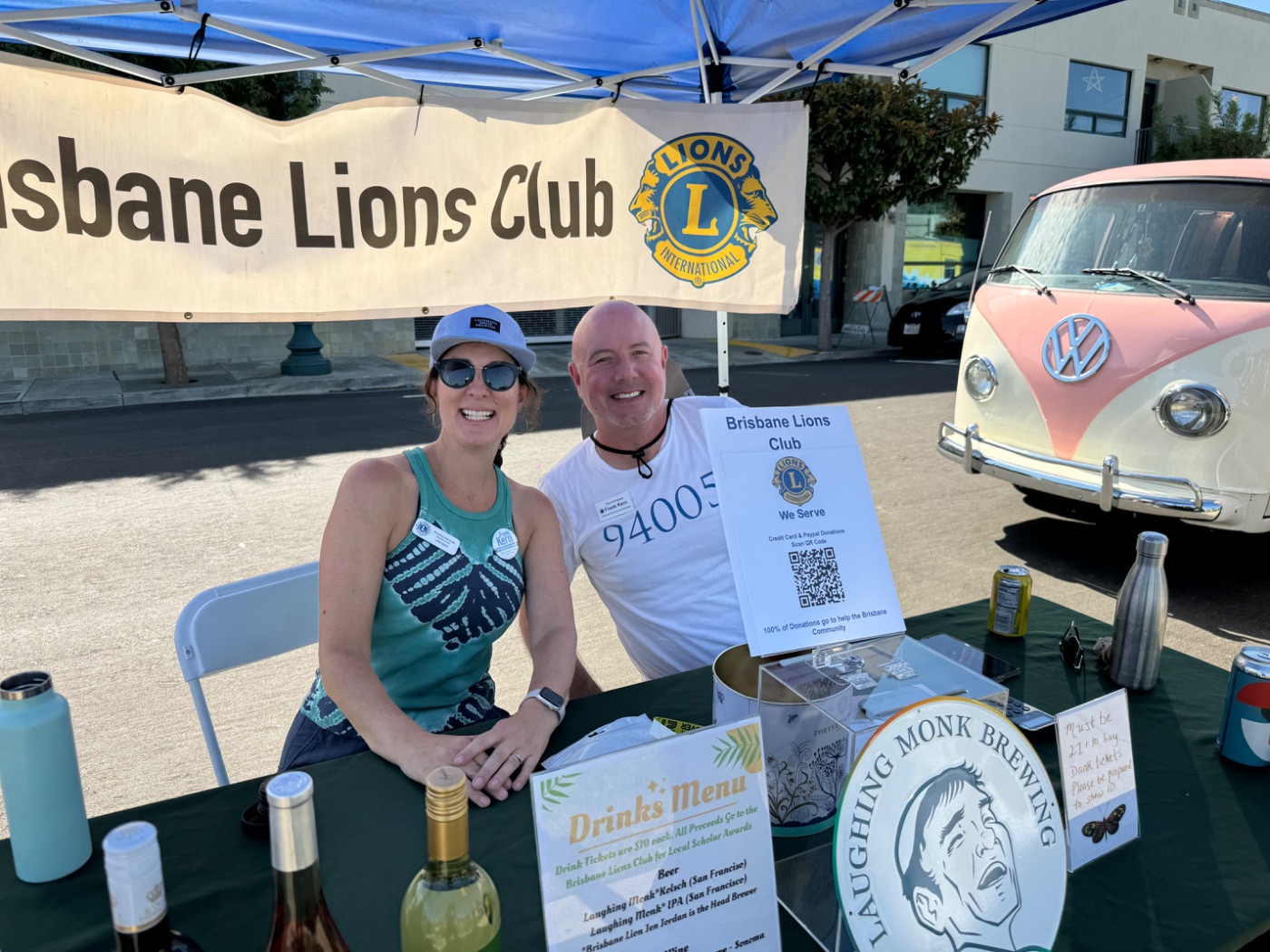At the Brisbane Lions Club booth
