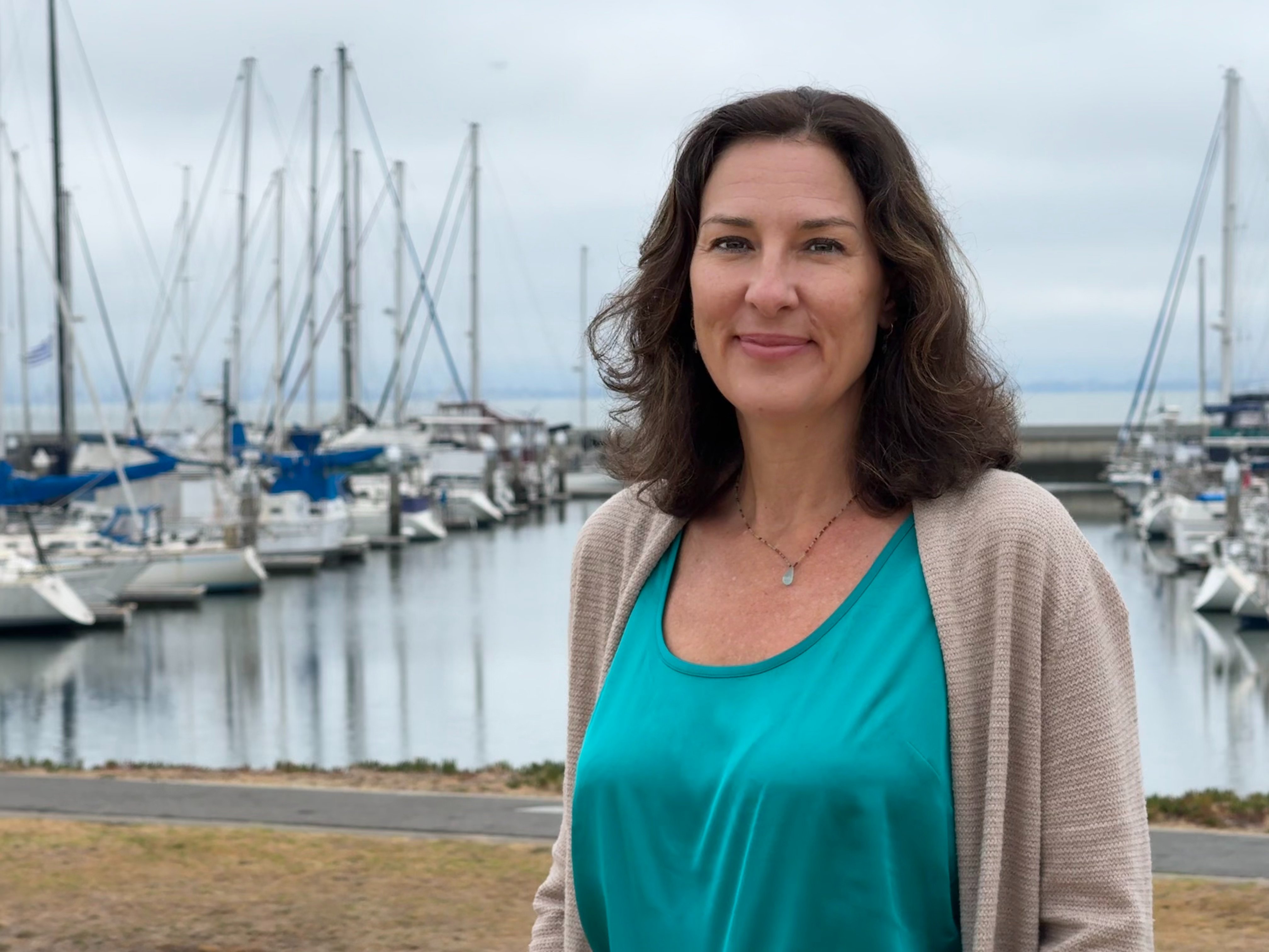 Julie Sims at the Brisbane Marina